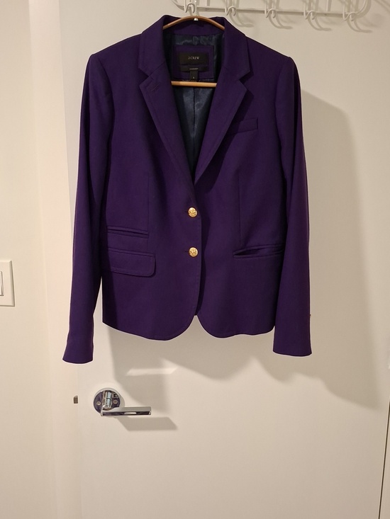 J. Crew Jackets & Blazers - J. Crew 100% Wool Deep/Rich Purple "Schoolboy" Tailored Blazer (Size US 6)